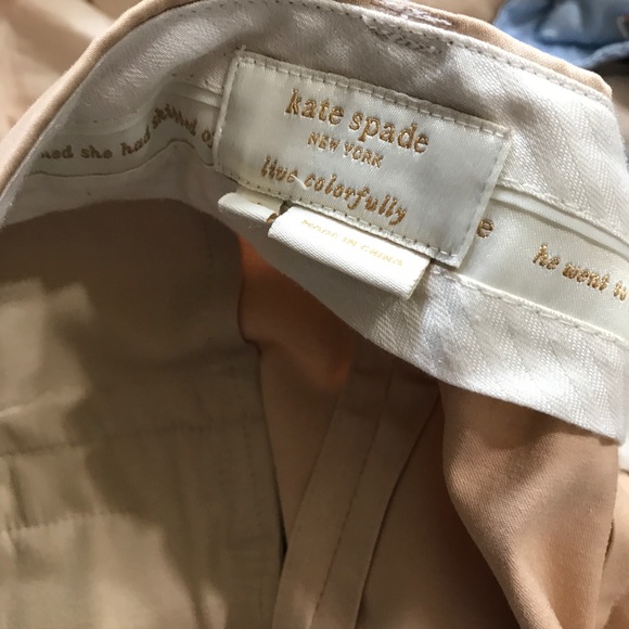 Kate Spade Pleated Khaki Trouser - Picture 7 of 8